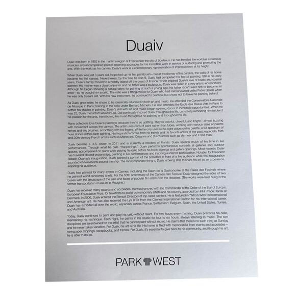 2015 Print DUAIV Arrivee Au Lac French Landscape COA - Picture 7 of 7